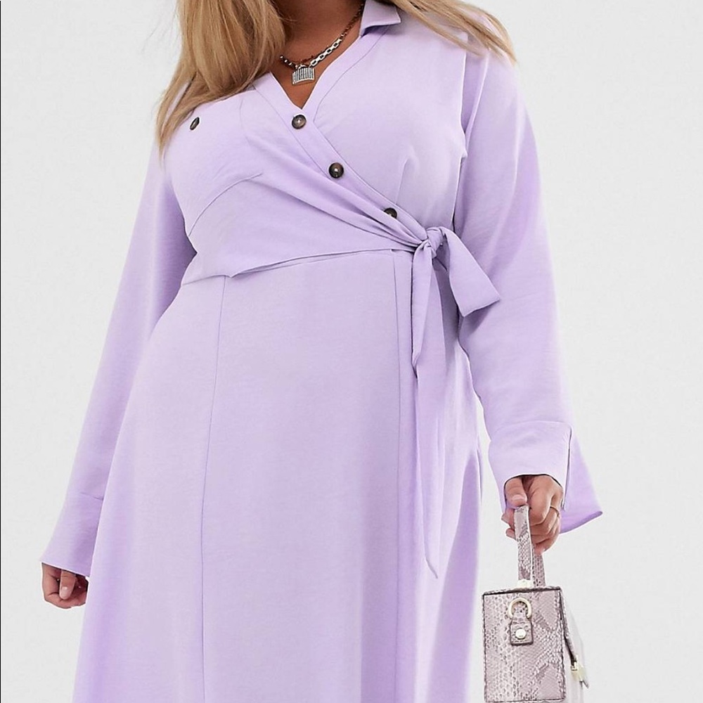ASOS Design Curve button through midi shirt dress